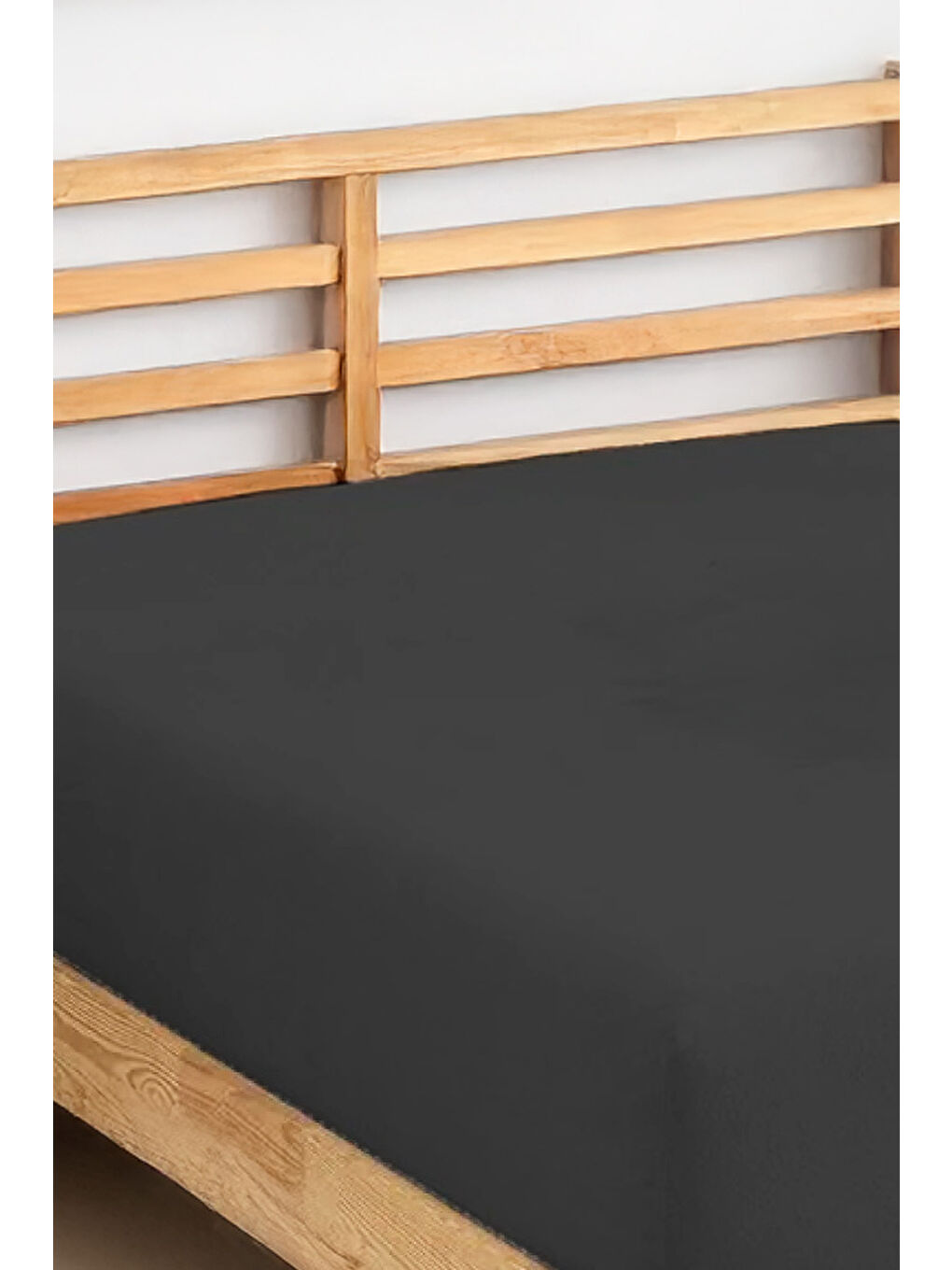 Penye Lastikli Çarşaf Pamuklu Jersey OrtaBoy Tek Kişilik 120x200cm Antrasit-2