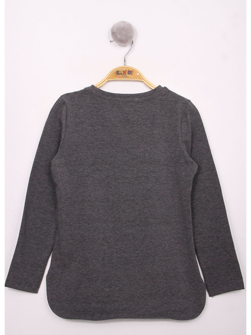 Antrasit Kız Çocuk Fashion Baskılı Tişört-1