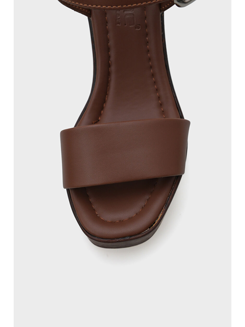 Kahverengi Dolores Platform Tek Bantlı Kadın Sandalet-2