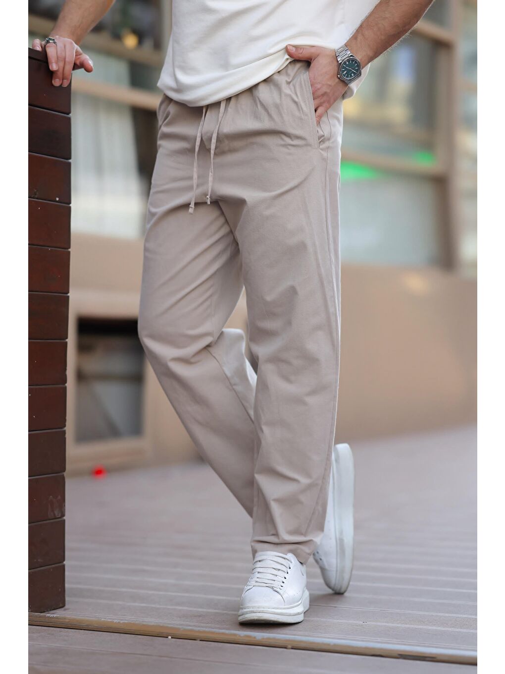 Bej Rahat Kesim Erkek Pantolon E6561