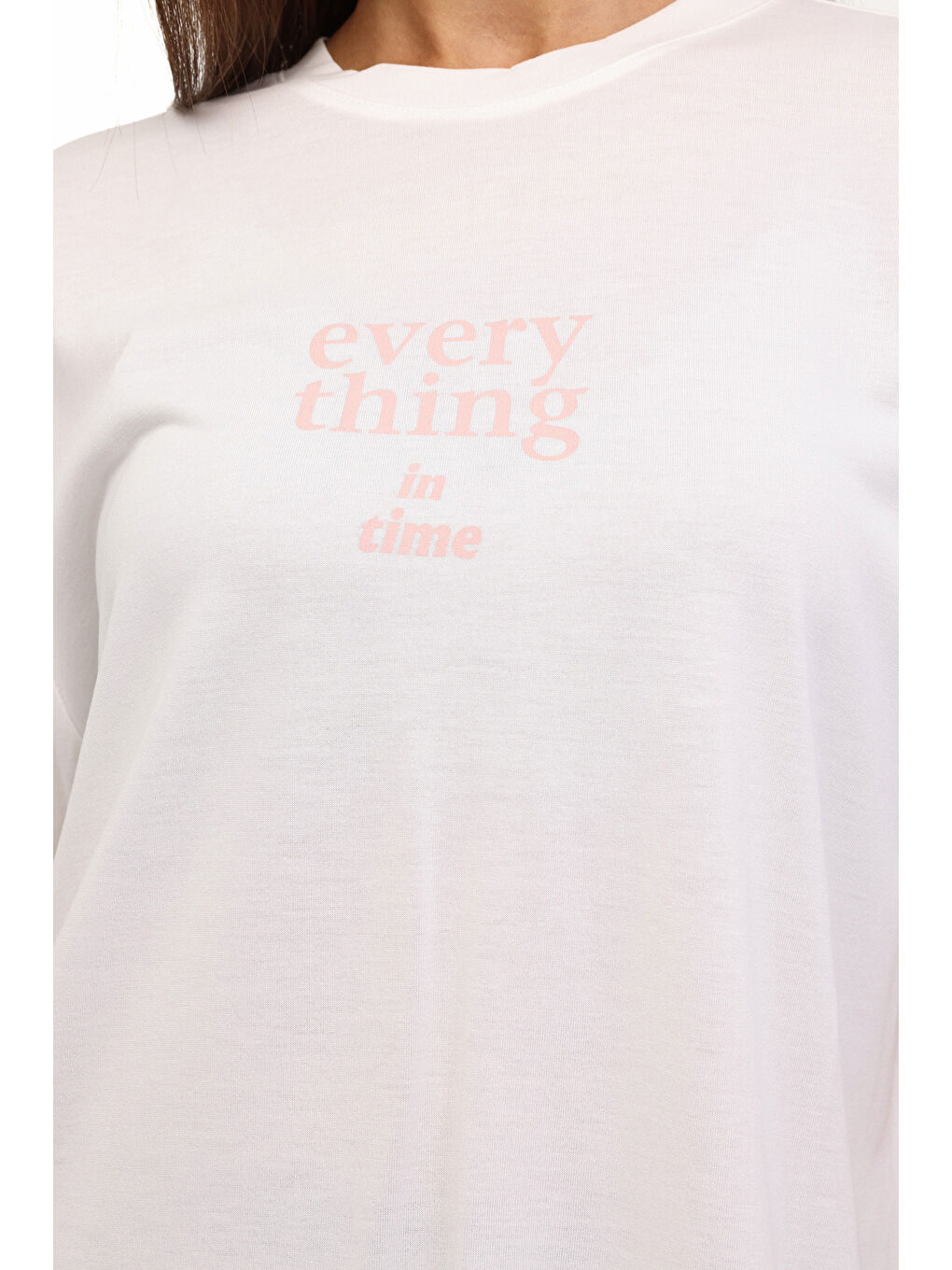 Bej WL 11SORANGA YOG1-3 5PR Ekru Kadın Kısa Kol T-Shirt-3