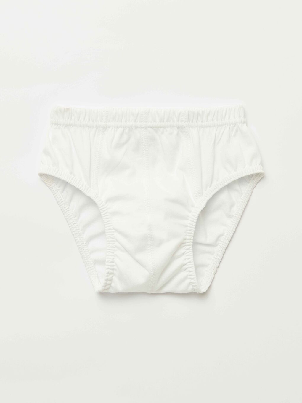 Erkek Çocuk Beyaz Organik Pamuk Penye Külot 6'lı Paket-1