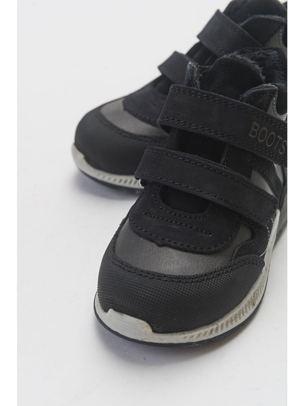 Erkek Çocuk Siyah Hakiki Deri Suya Dayanıklı Anatomik İlk Adım Bot-1