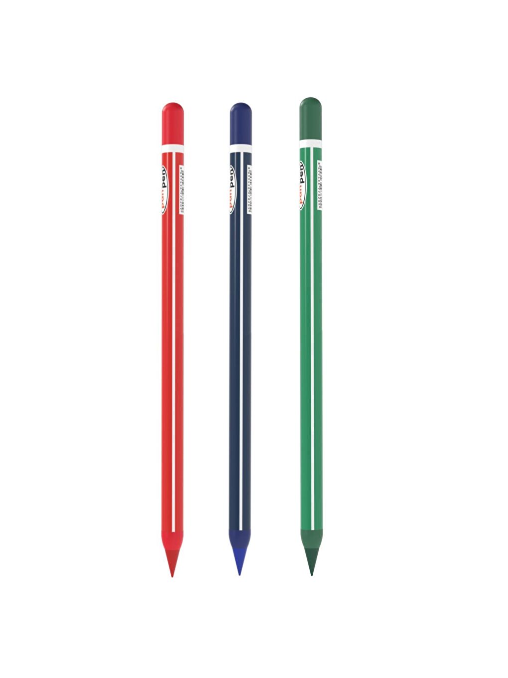 Panpen Renkli Başlık Serisi Bitmeyen Kurşun Kalem 3 lü Set (Kırmızı-Mavi-Yeşil)