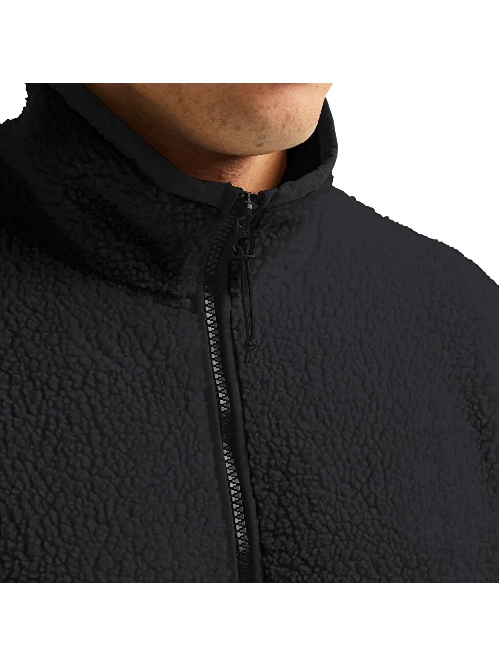 Siyah Stone Lite Outdoor Erkek Pelüş Fermuarlı Sweatshirt-2