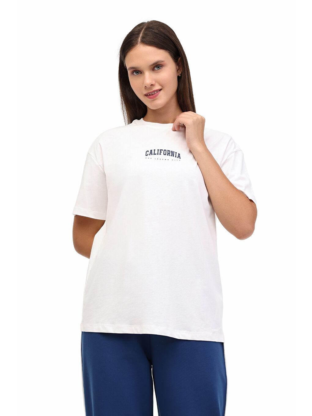 Bej WL 11BUD BTS-K16 5PR Ekru Kadın Kısa Kol T-Shirt