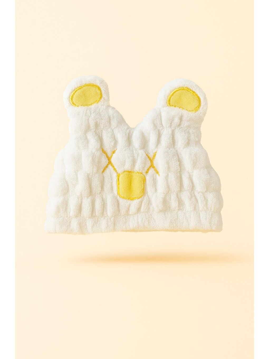 Ayıcık Kulaklı Havlu Bone Sarı