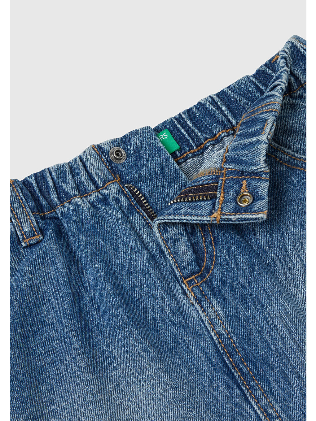 Mavi Kız Çocuk Denim Kısa Etek-2