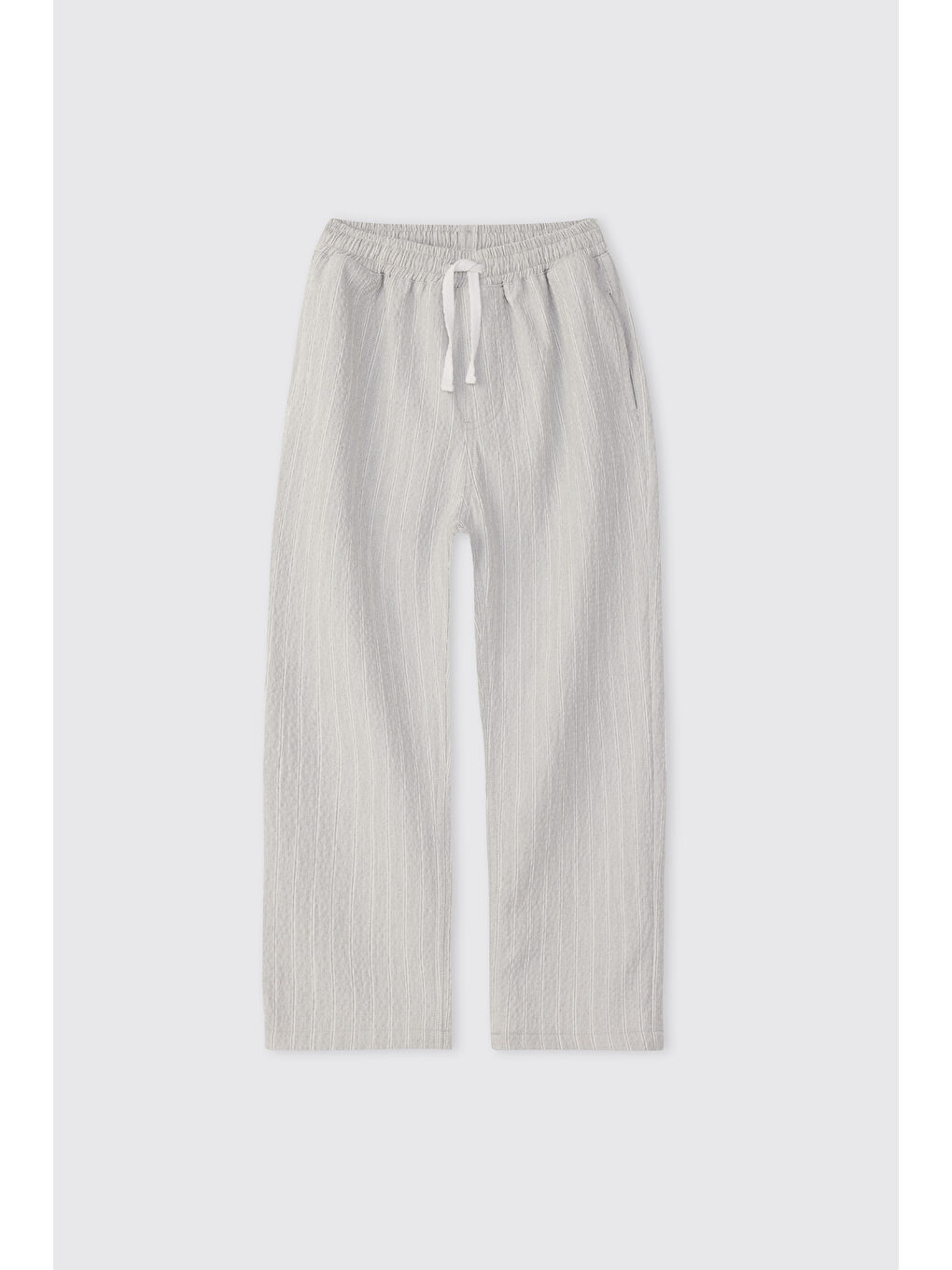 Erkek Çocuk Çizgili Gri Pantolon