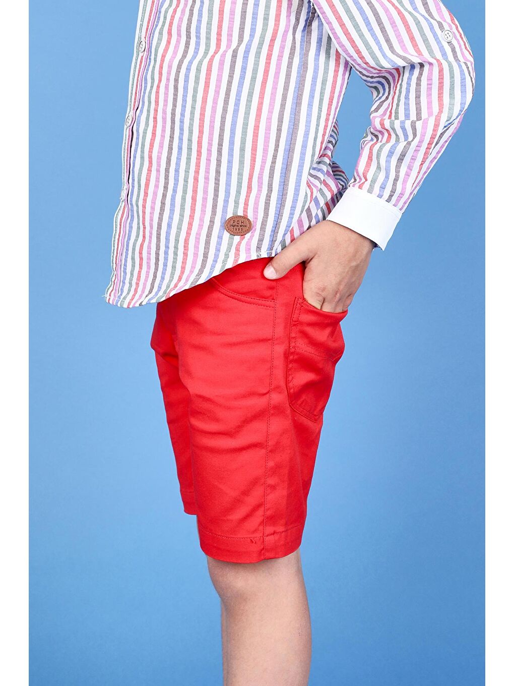 Kırmızı Erkek Çocuk Şort-4