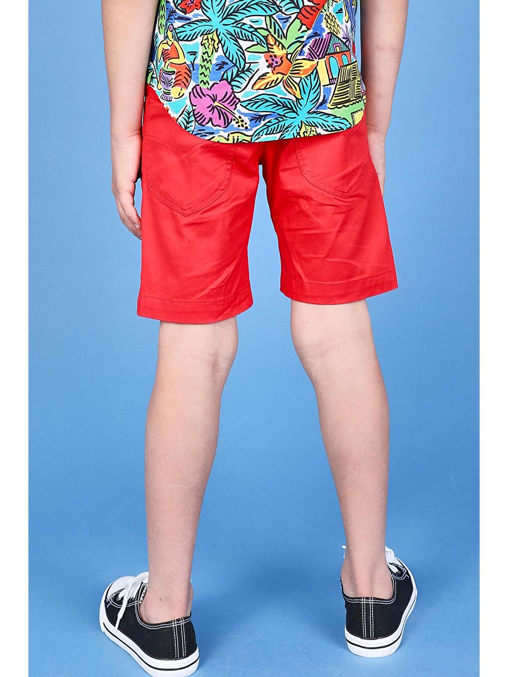 Kırmızı Erkek Çocuk Şort-6