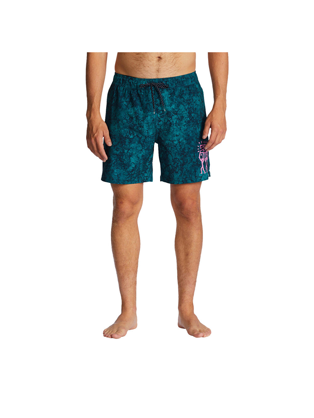 Karışık Riot Layback Erkek Mavi Volley Short-4