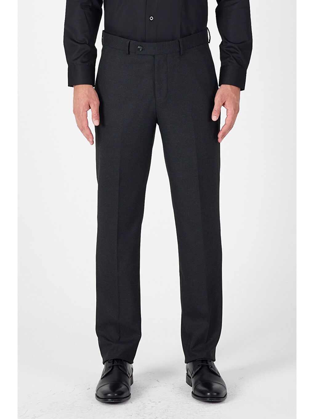 Antrasit Yan Cep Açık Paça Düz Comfort Fit Esnek Pantolon 1003250914