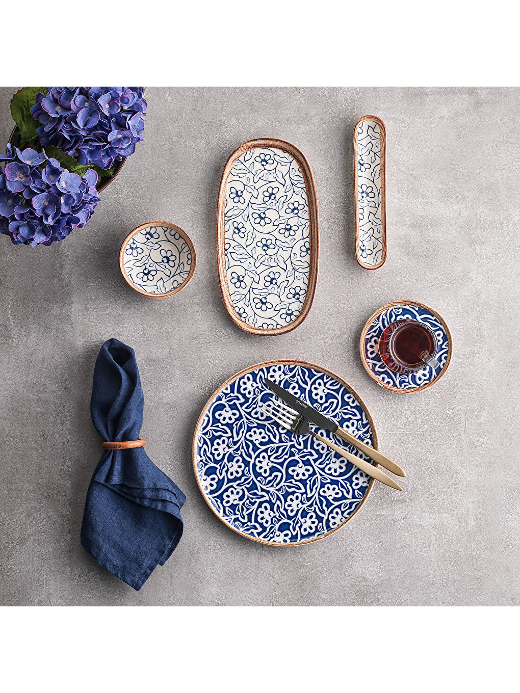 Beyaz Lora Kahvaltı Takımı 32 Parça-Asorti