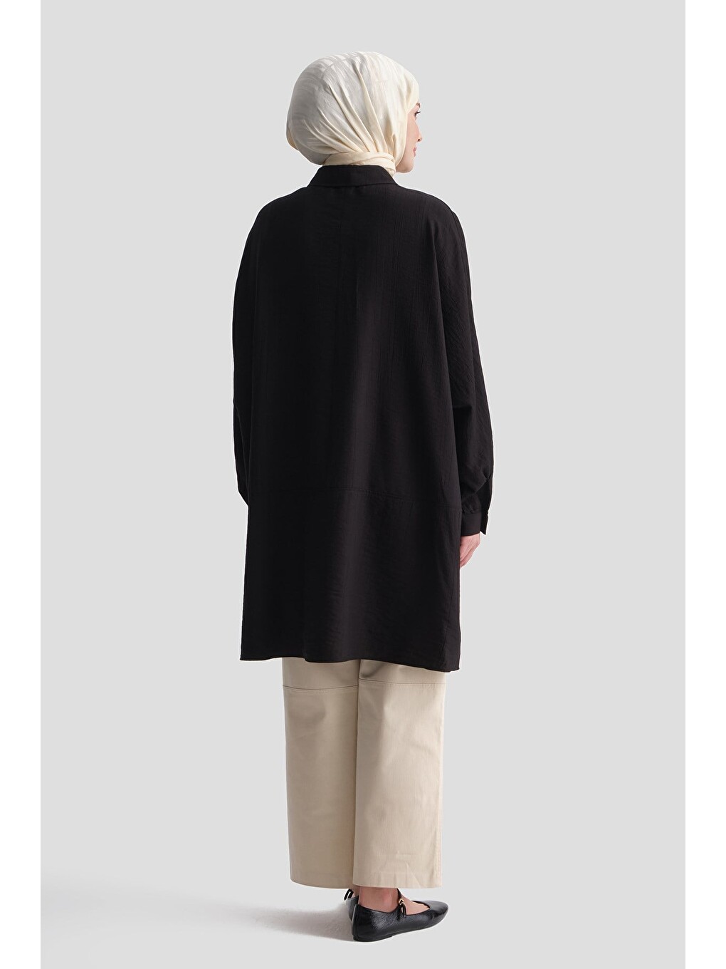 Rayon Karışımlı Tunik Siyah-5