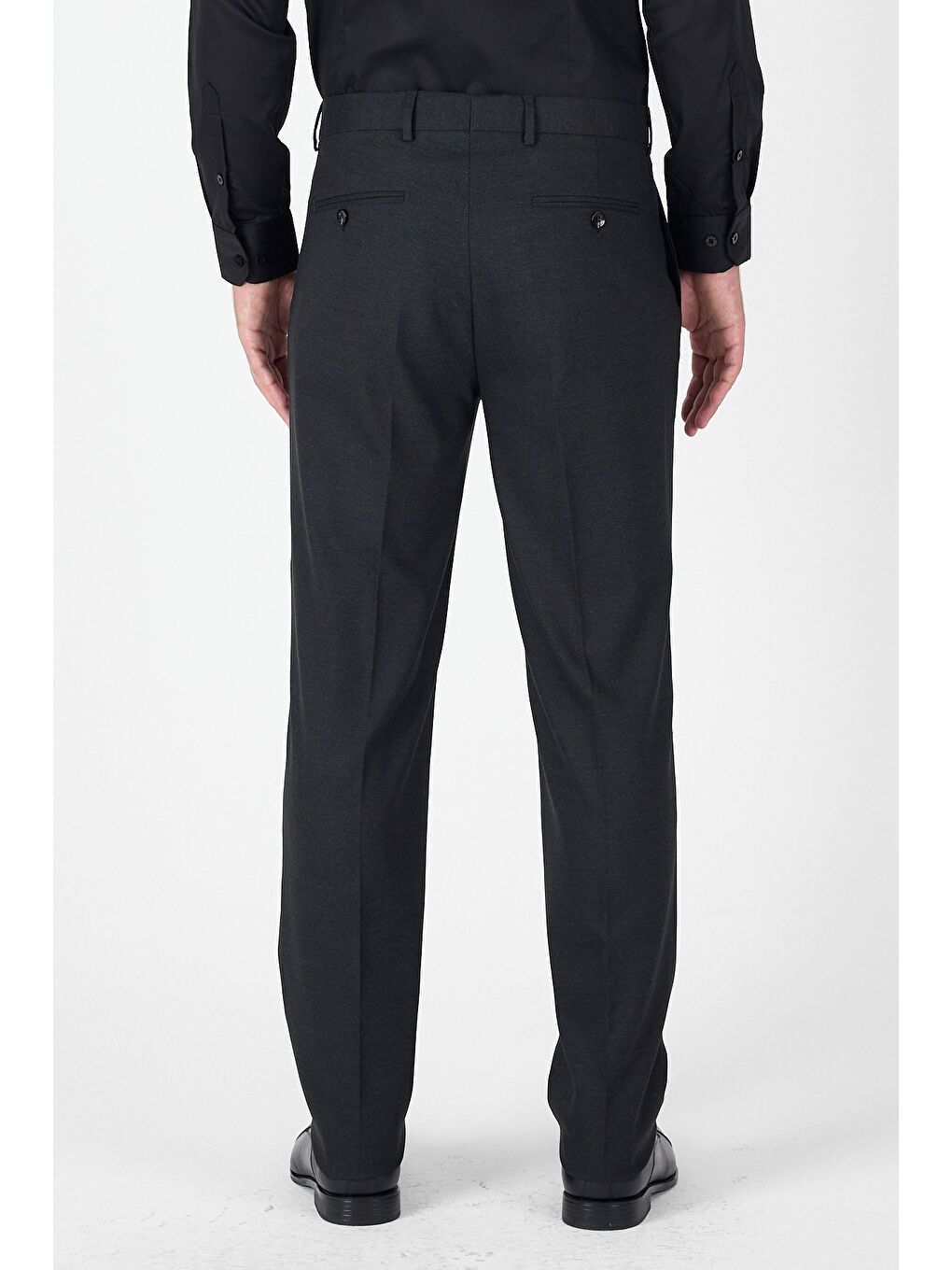 Antrasit Yan Cep Açık Paça Düz Comfort Fit Esnek Pantolon 1003250914-4