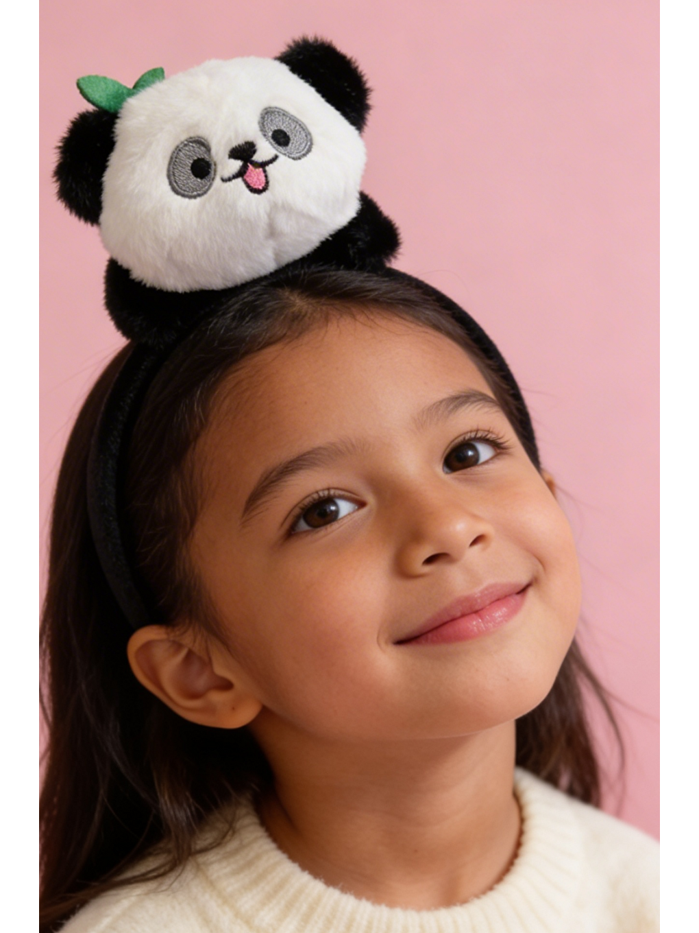 Sevimli Panda Kulaklı Siyah Çocuk Taç-1