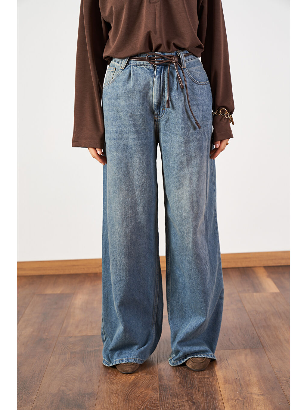 Kahverengi Suni Deri Kemer Kahve-1