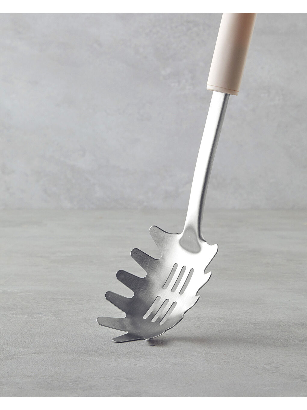 Ekru Maisy Paslanmaz Çelik Salata Maşası Servis Gereci 31,5 cm Krem-1