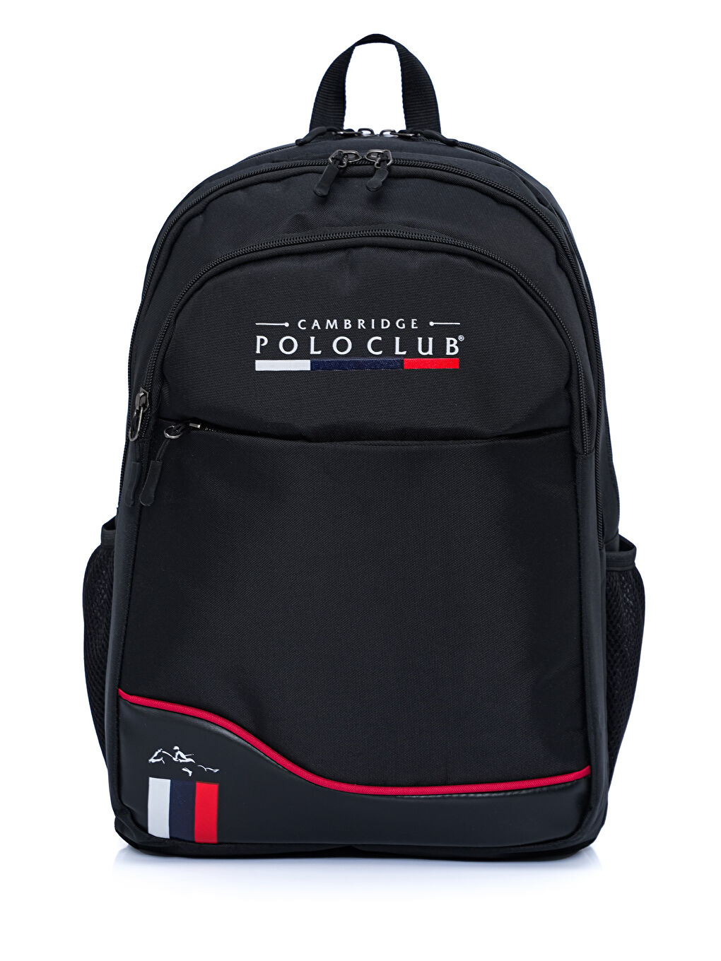 Siyah Unisex Çok Gözlü Sırt Çantası-4