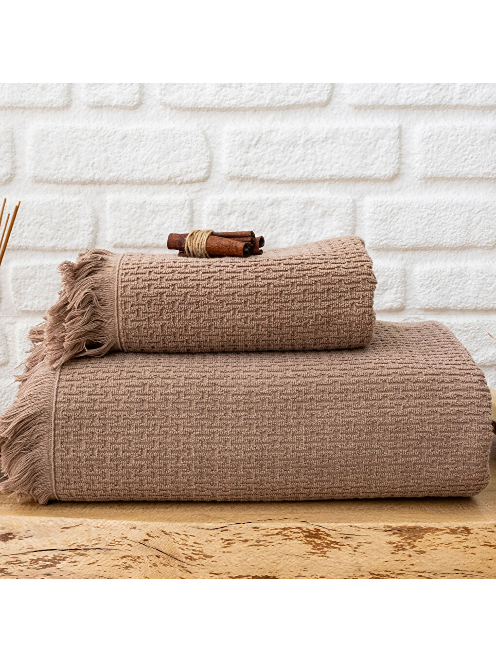 Home Polly Havlu 50x90 Cm-Kahverengi-2