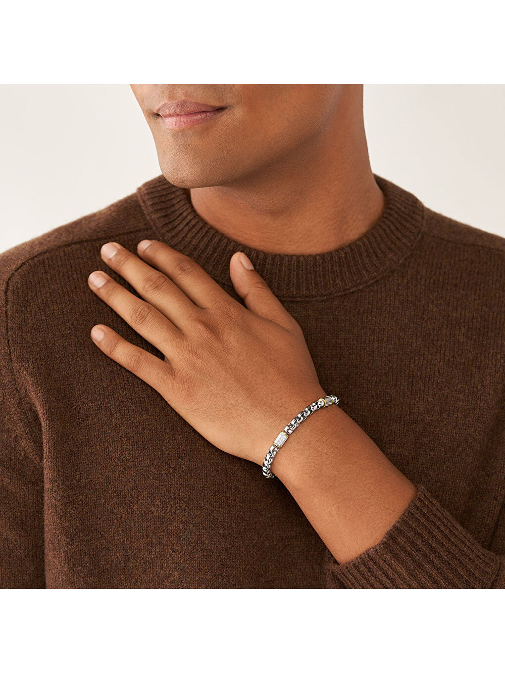 Gri JF04138-998 Erkek Bileklik-2