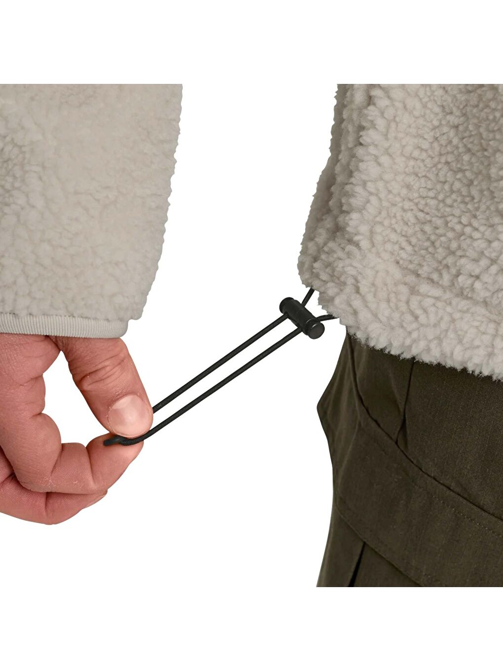 Ekru Stone Lite Outdoor Erkek Pelüş Fermuarlı Sweatshirt-3