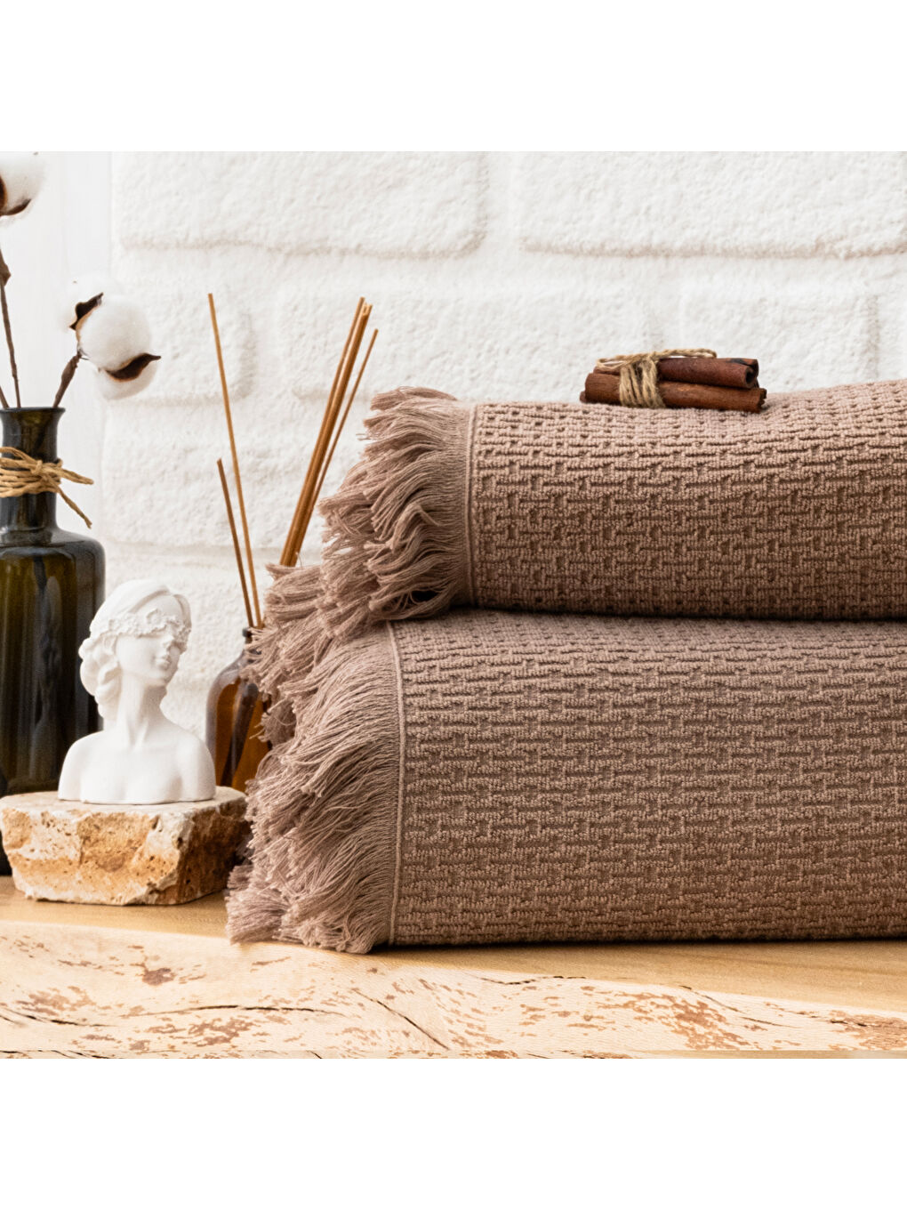 Home Polly Havlu 50x90 Cm-Kahverengi-3