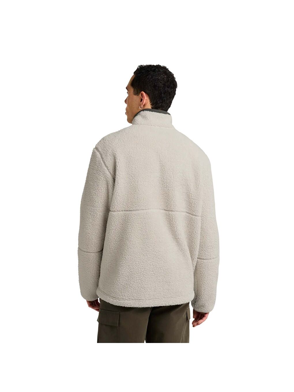 Ekru Stone Lite Outdoor Erkek Pelüş Fermuarlı Sweatshirt-5