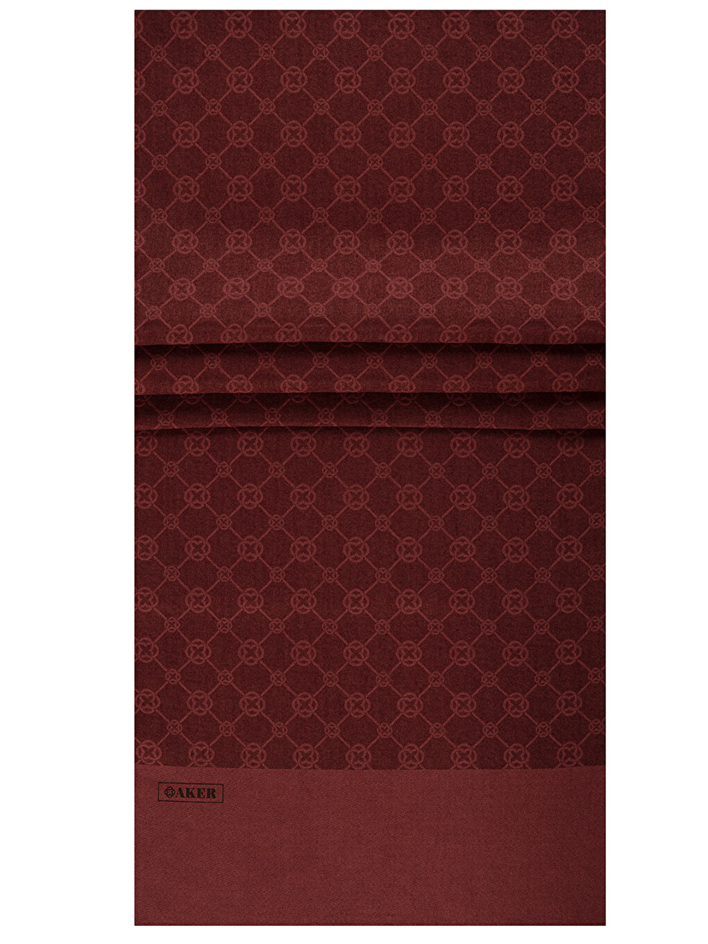 Bordo 75X190 CM Elegance Monogram Şal