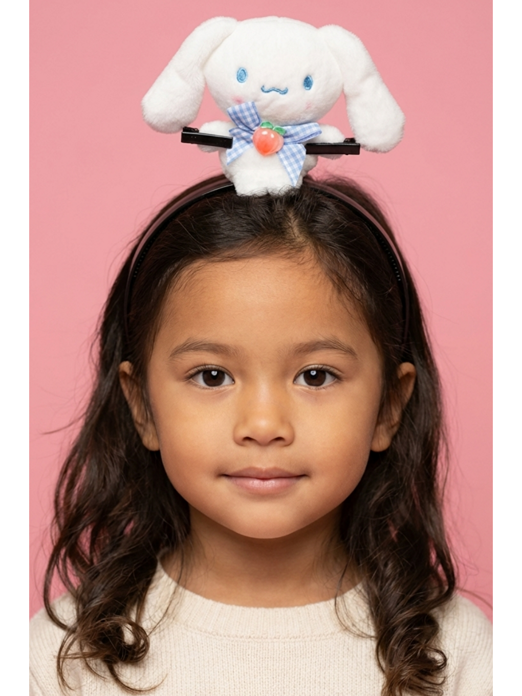 Fiyonklu Köpek Figürlü Beyaz Çocuk Taç