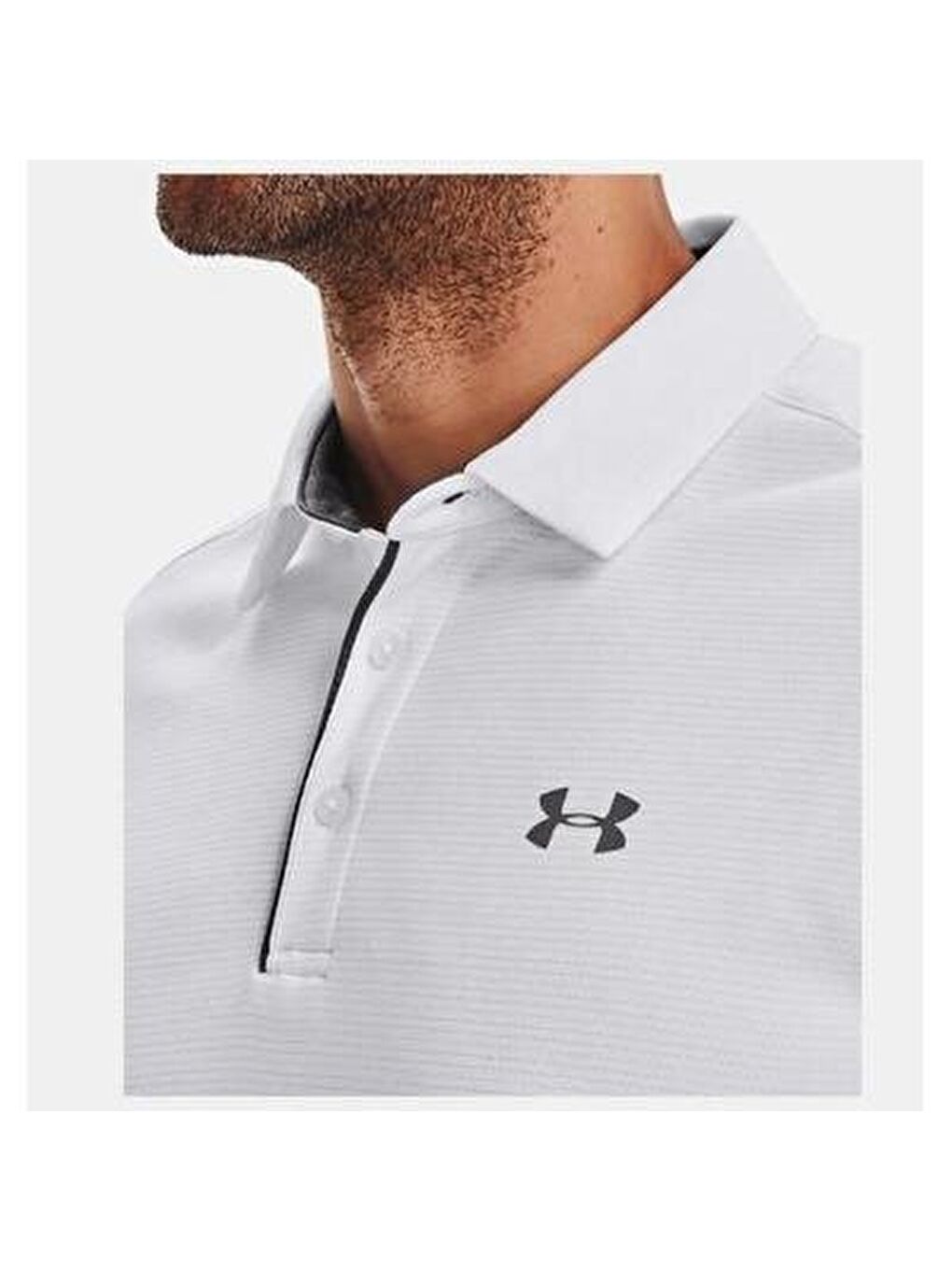 Tech Erkek Beyaz Polo Yaka Tişört-1