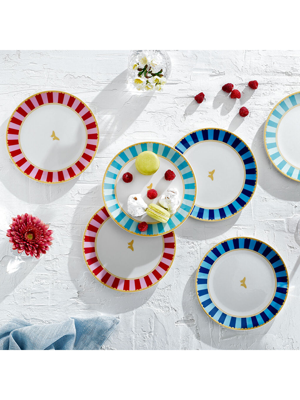 Beyaz Pırıl Pasta Seti 6 Parça-Asorti-1