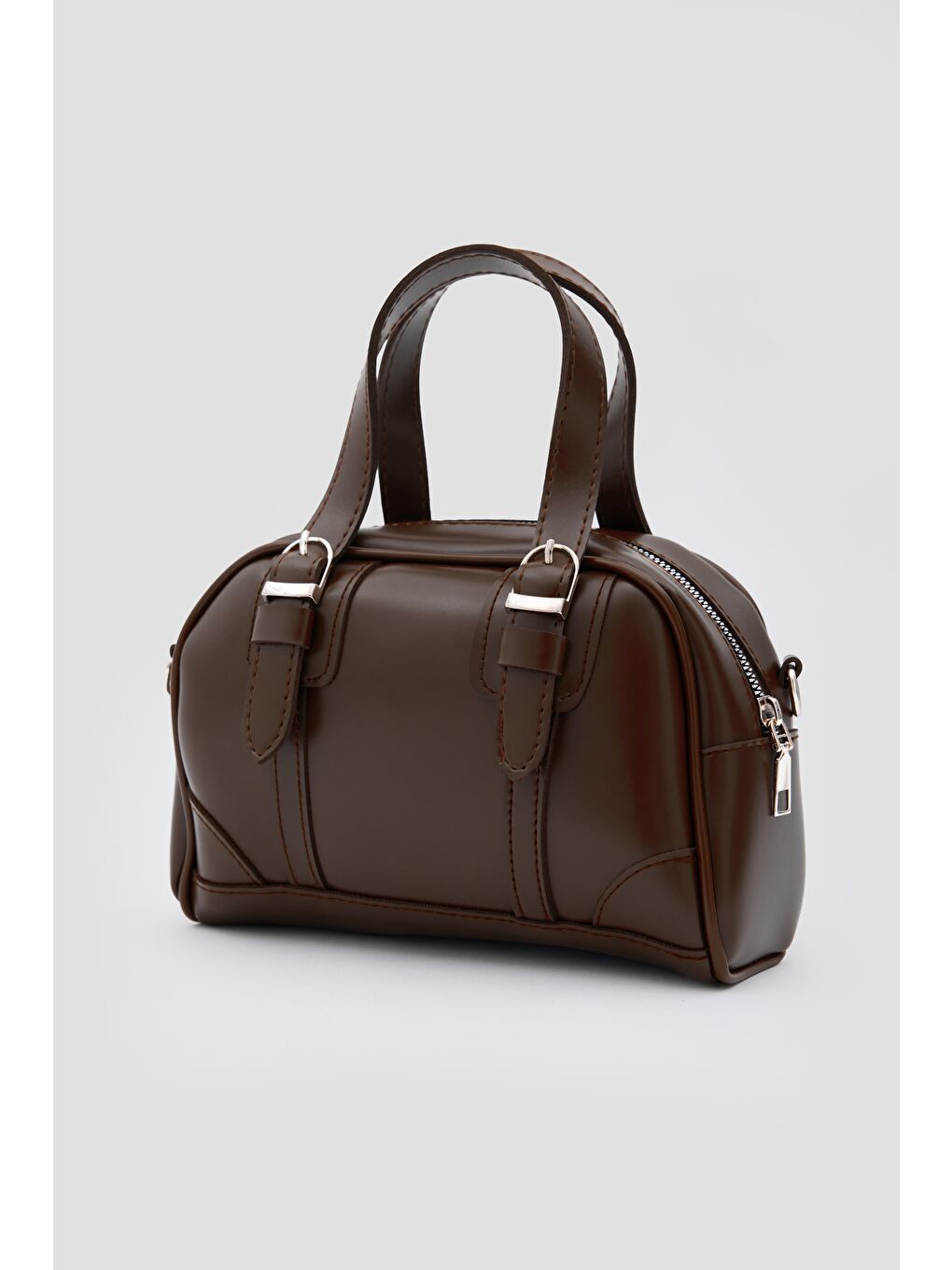 Kahverengi Peggy Oval Çapraz Çanta Kahve-1