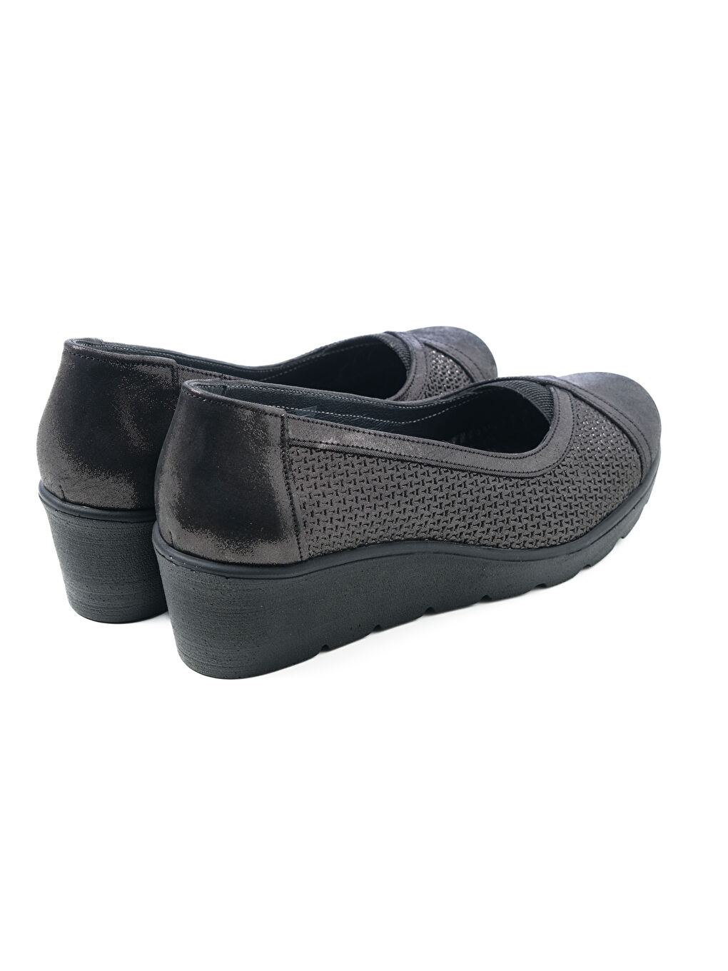 Siyah Kadın Topuklu Ayakkabı EL-6407-3-709 Black Purple (2523)-3