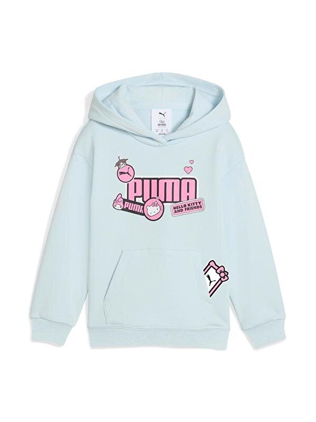 Hello Kitty&Friends Graphic Çocuk Mavi Kapüşonlu Sweatshirt