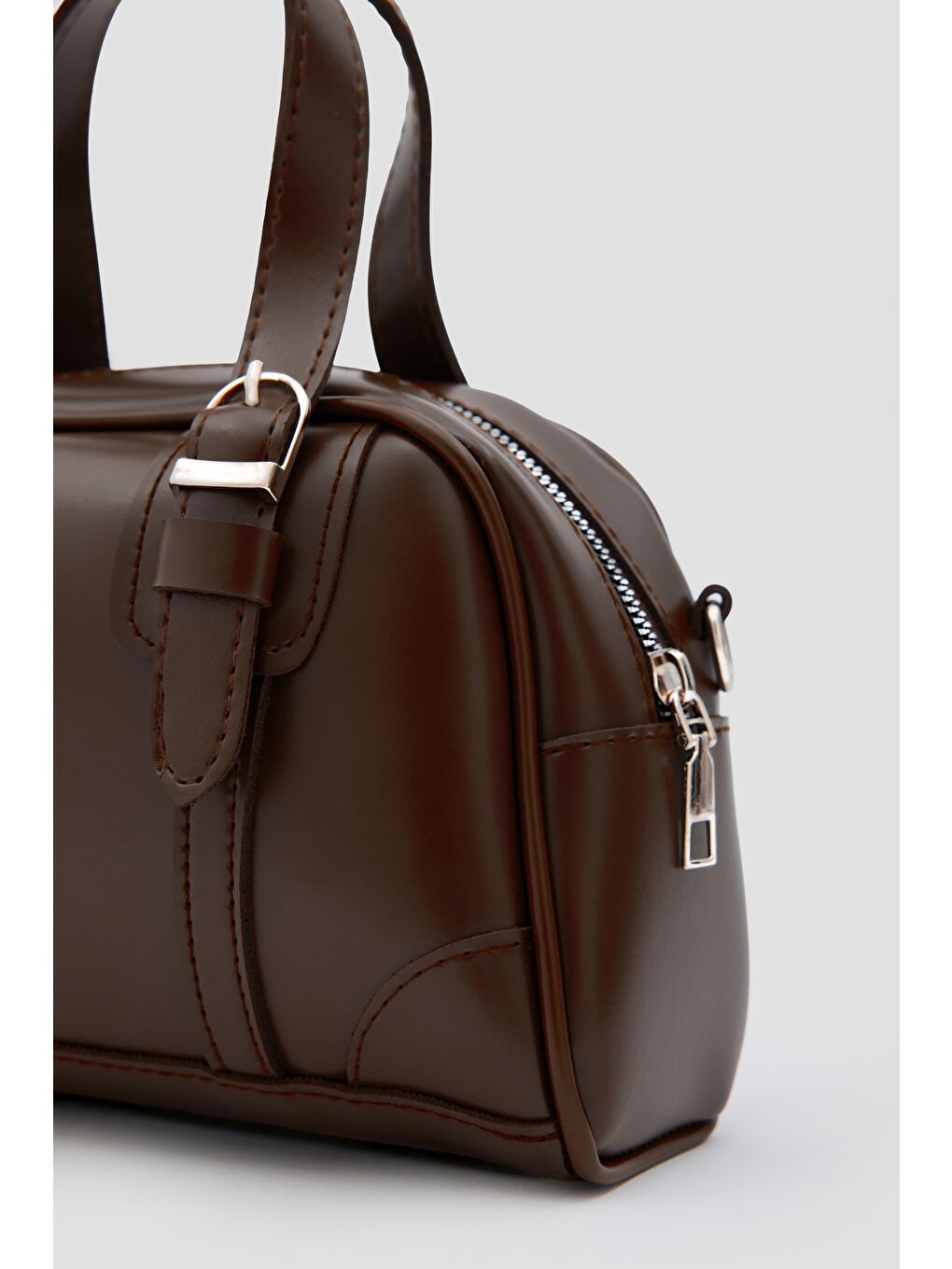 Kahverengi Peggy Oval Çapraz Çanta Kahve-2