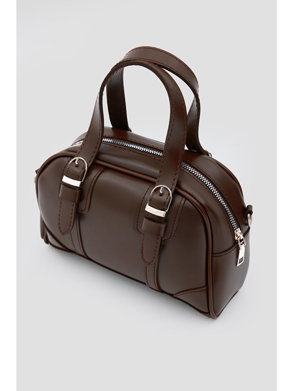 Kahverengi Peggy Oval Çapraz Çanta Kahve-3