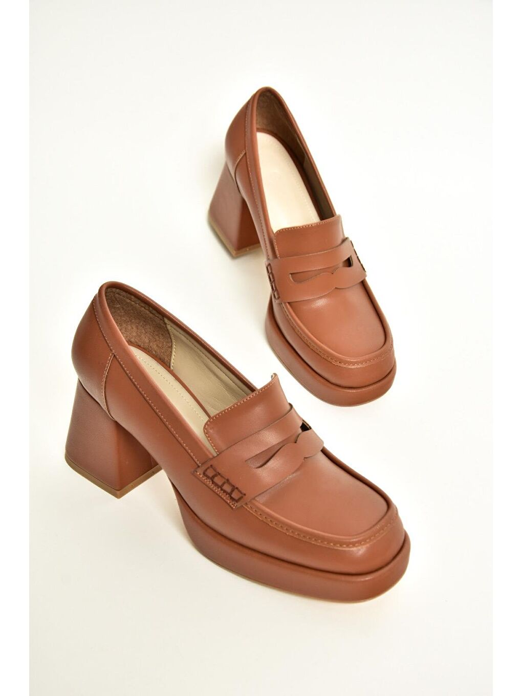 Kahverengi T5690137 Taba Kadın Topuklu Ayakkabı-2