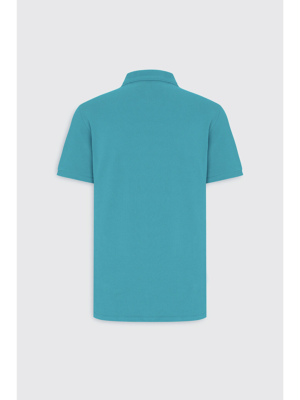 Erkek Petrol Slim Fit Dar Kesim Polo Yaka %100 Pamuk Kısa Kollu Tişört-8