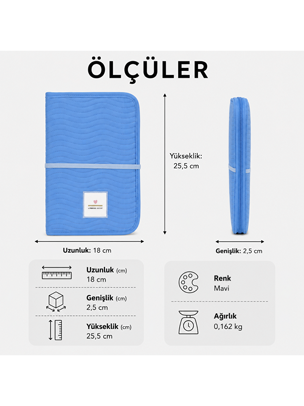 Changing Pouch Bebek Alt Değiştirme Organizer Blue-4