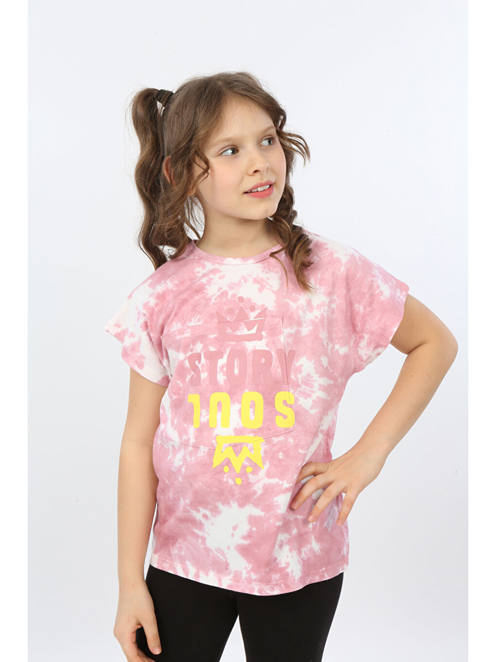 Pembe Kız Çocuk Story Soul Baskılı Tişört-2