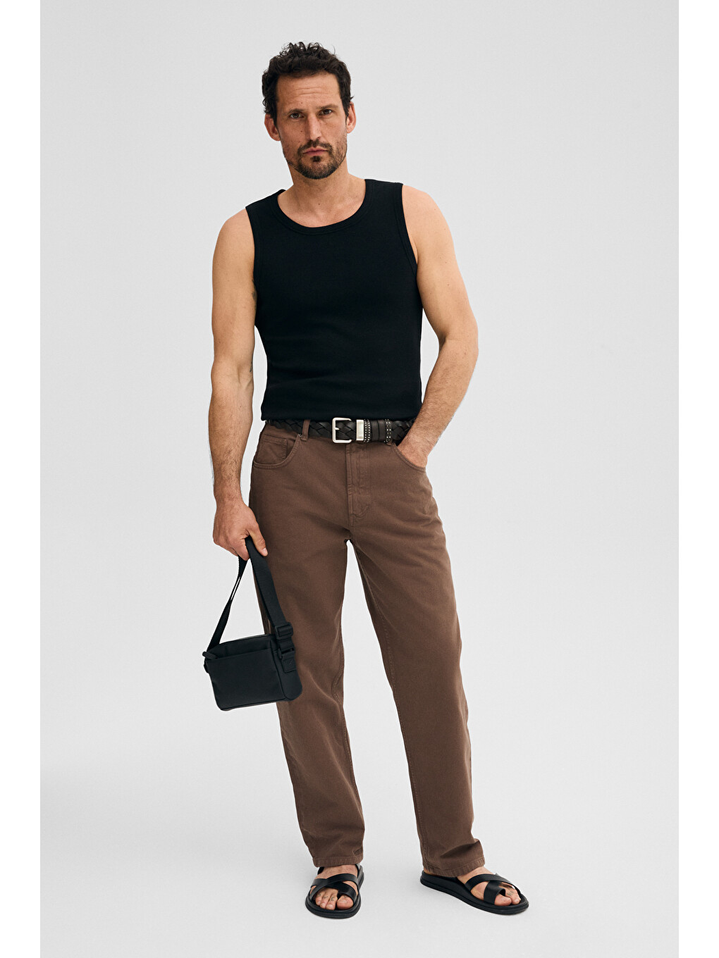 Siyah TREVISO Erkek Yumuşak Ve Esnek Kumaşlı Organik Pamuklu Slim Fit SİYAH Atlet-3