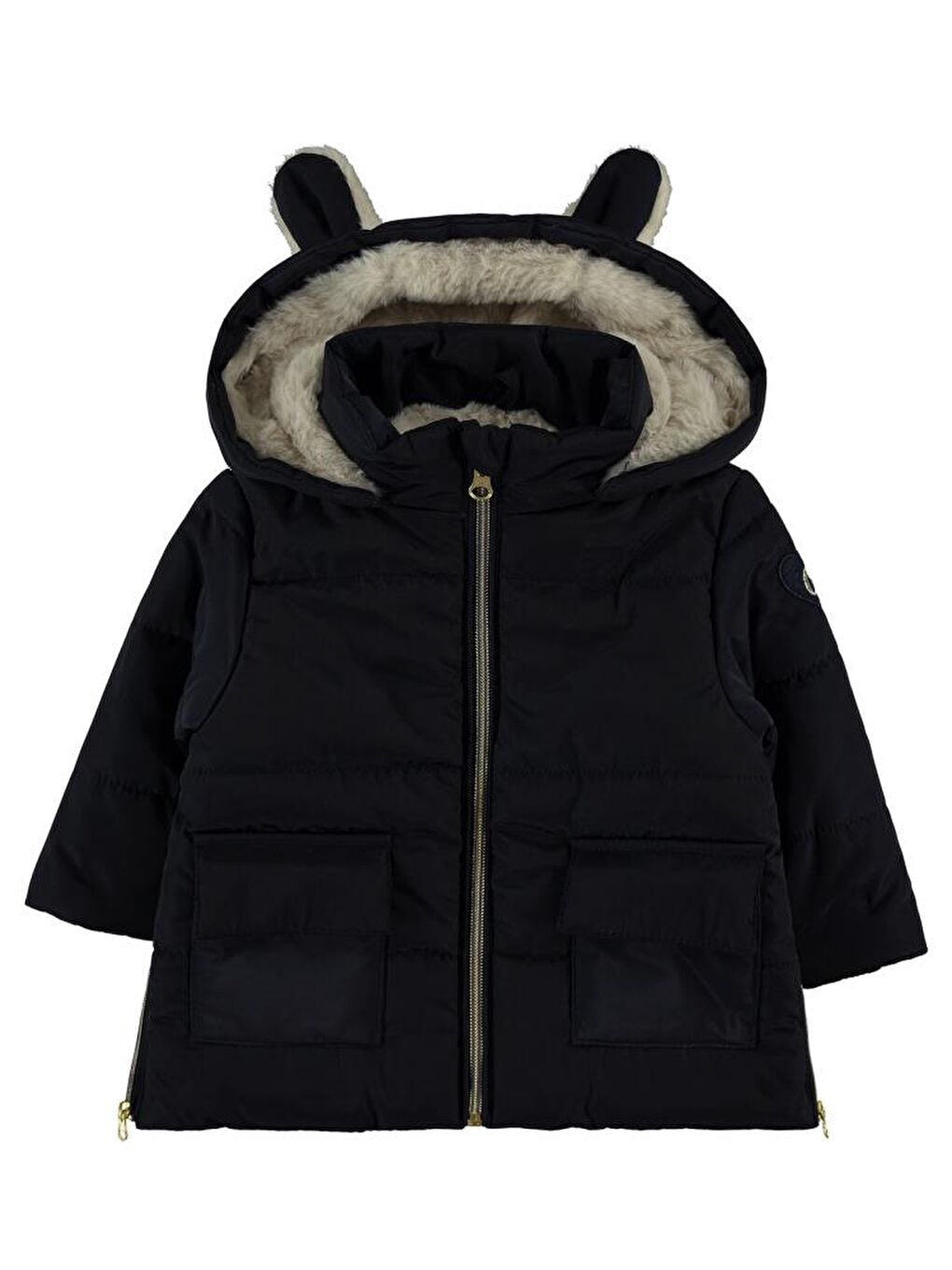 Lacivert Baby Pelüş Kulaklı 6-18 Ay Mont