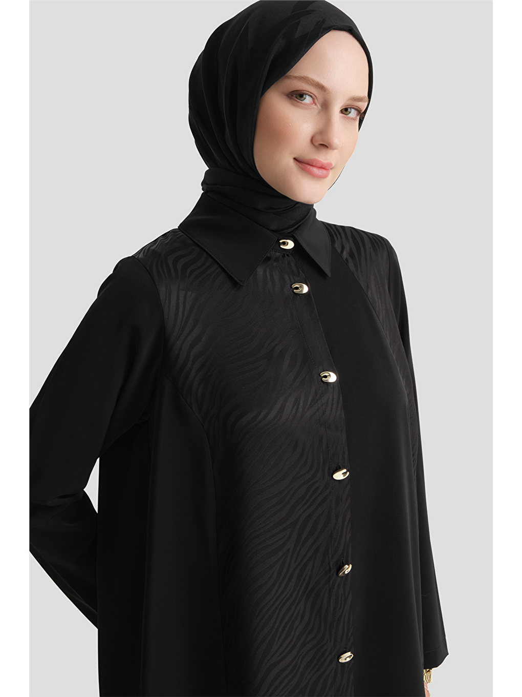 Zebra Desen Pantolonlu Takım Siyah-1