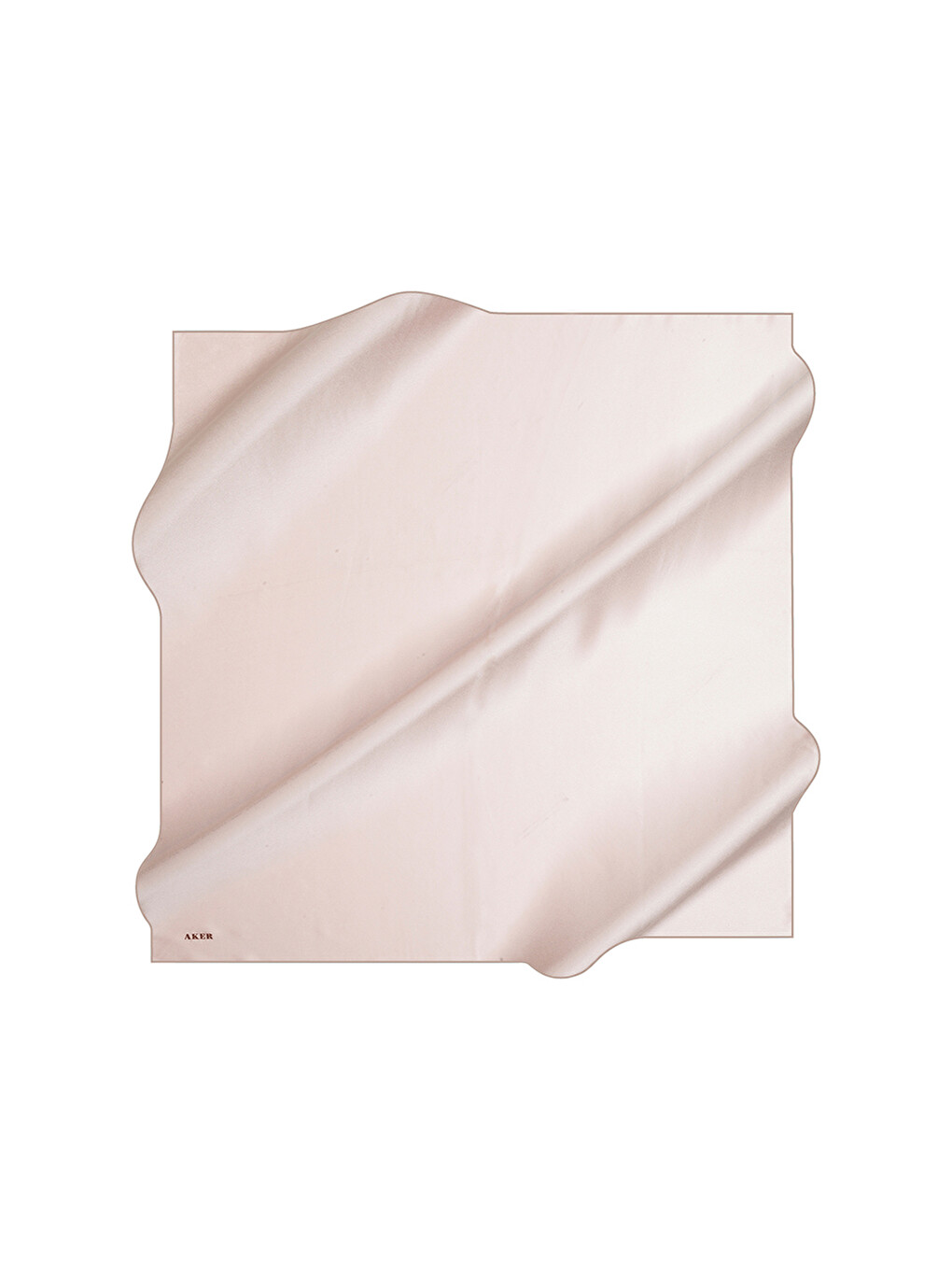 Pembe Pudra 90X90 Düz Taşlanmış İpek Krep Saten Eşarp