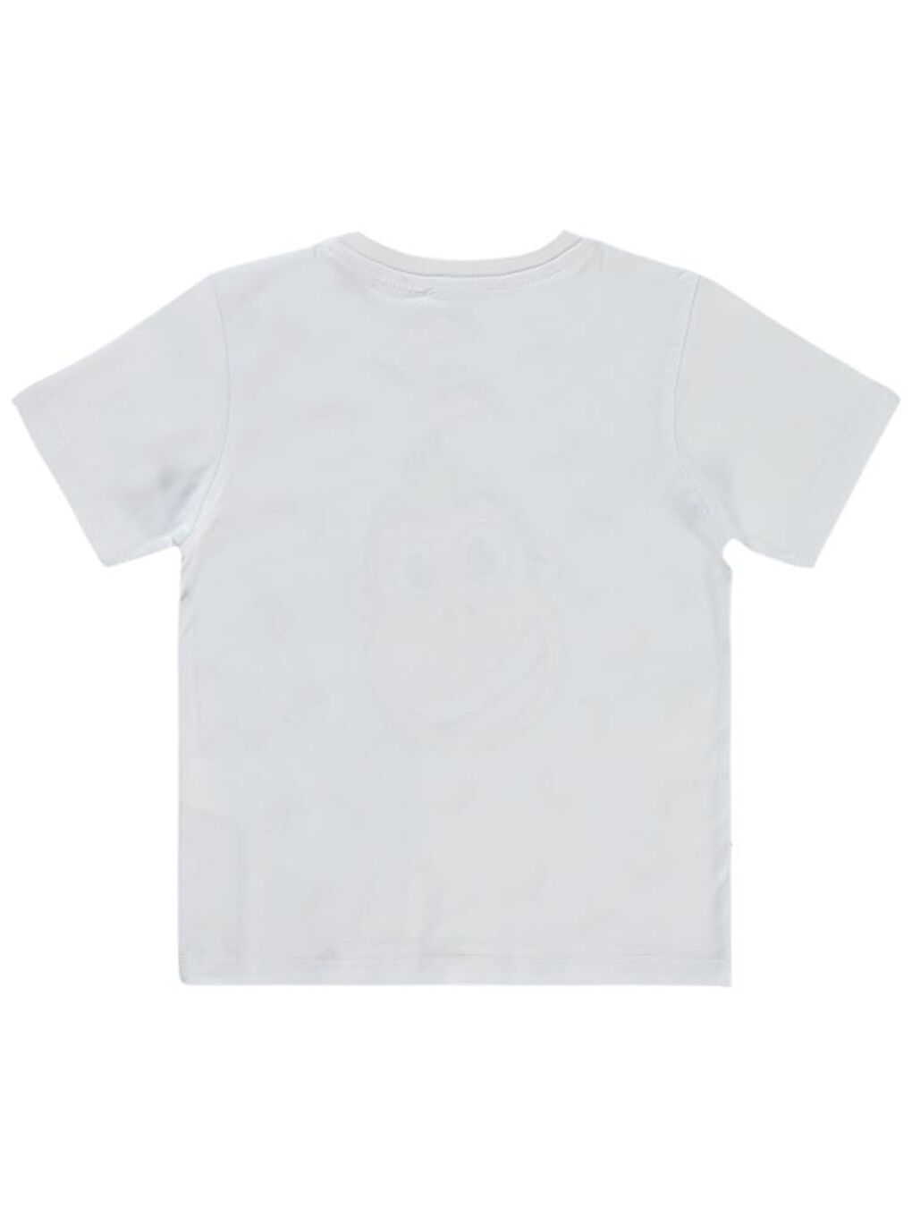 Beyaz Boys Kukuli Baskılı 2-5 Yaş Tişört-1