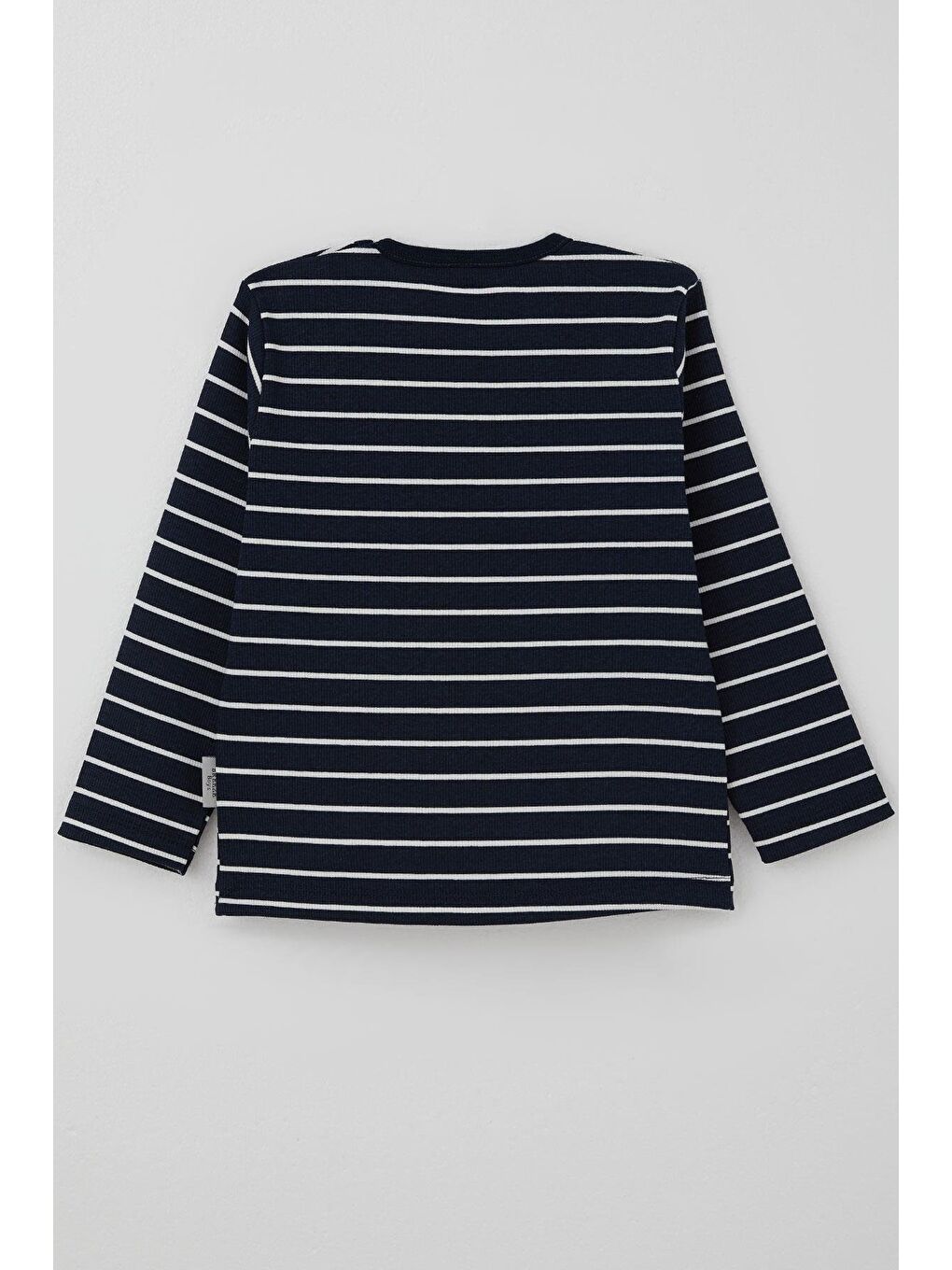 Erkek Bebek Uzun Kollu Tişört Patlı Çizgili Lacivert (9 Ay-3 Yaş)-1