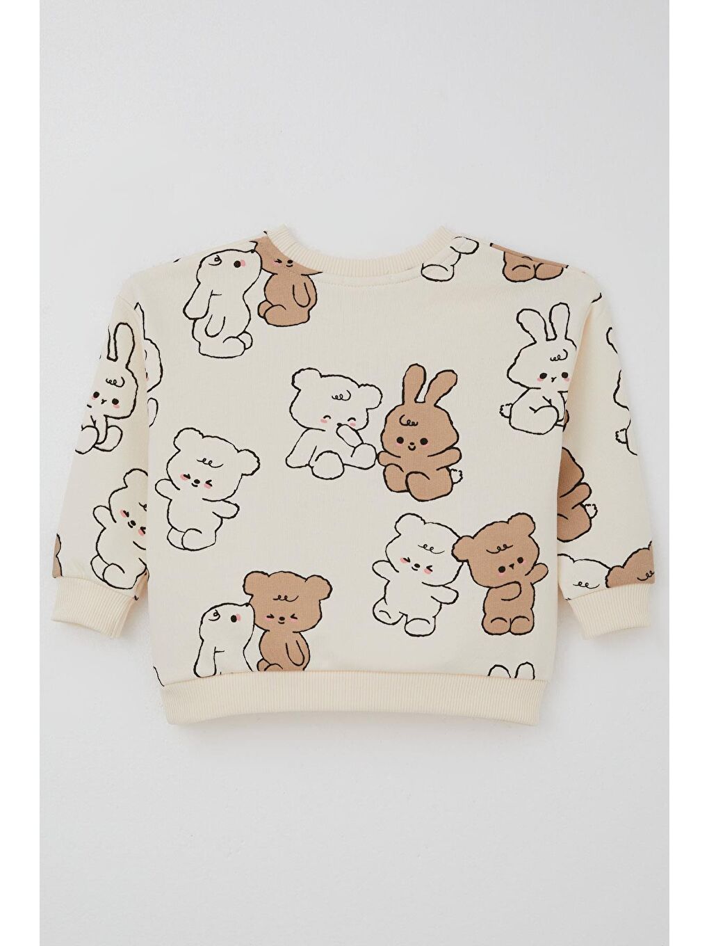 Ekru Kız Çocuk Eşofman Takımı Sevimli Dostlar Krem (2-6 Yaş)-4