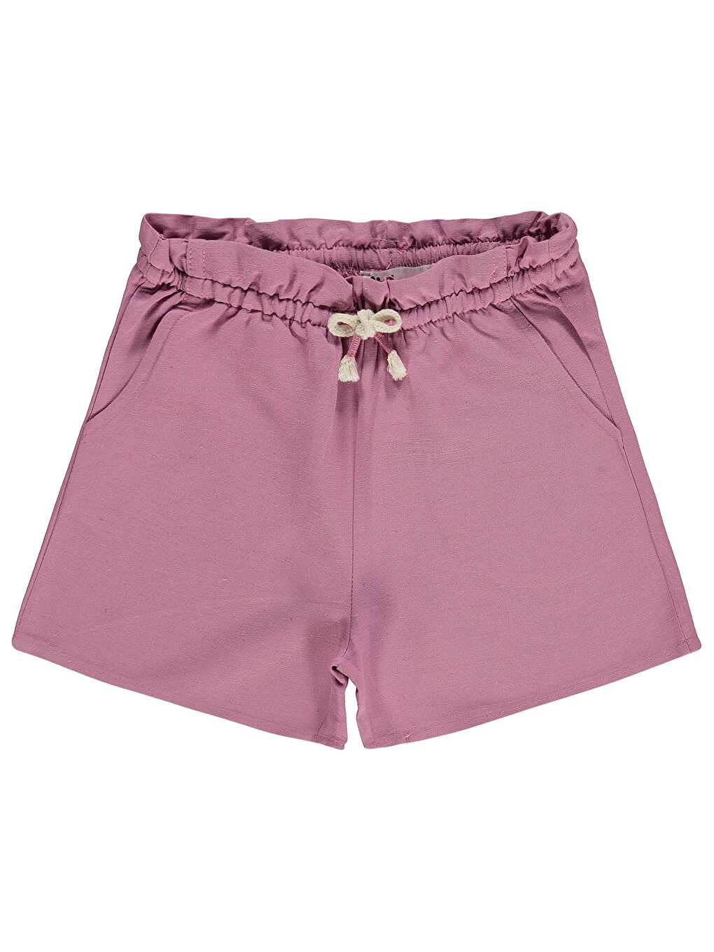 Girls Beli Lastikli Cepli 6-9 Yaş Şort - Pembe